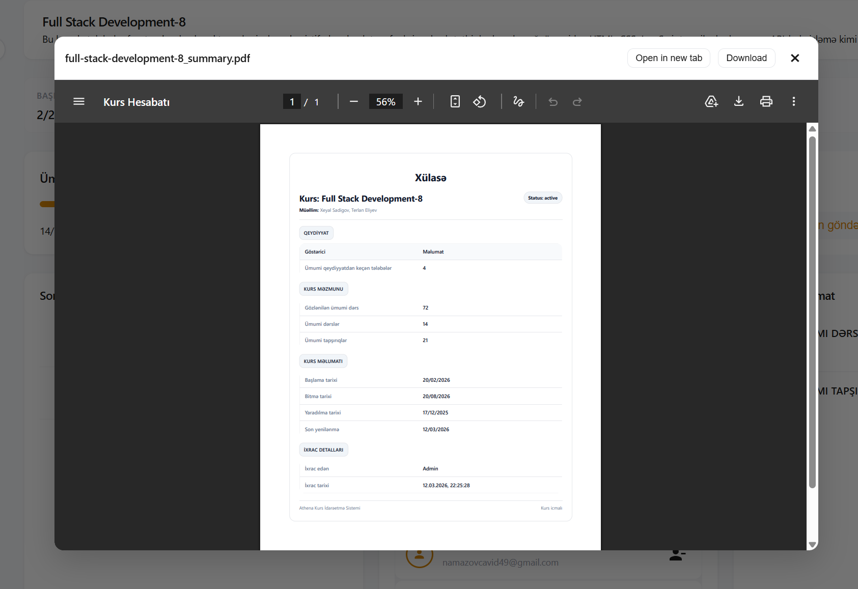 Hesabat və nəzarət imkanı